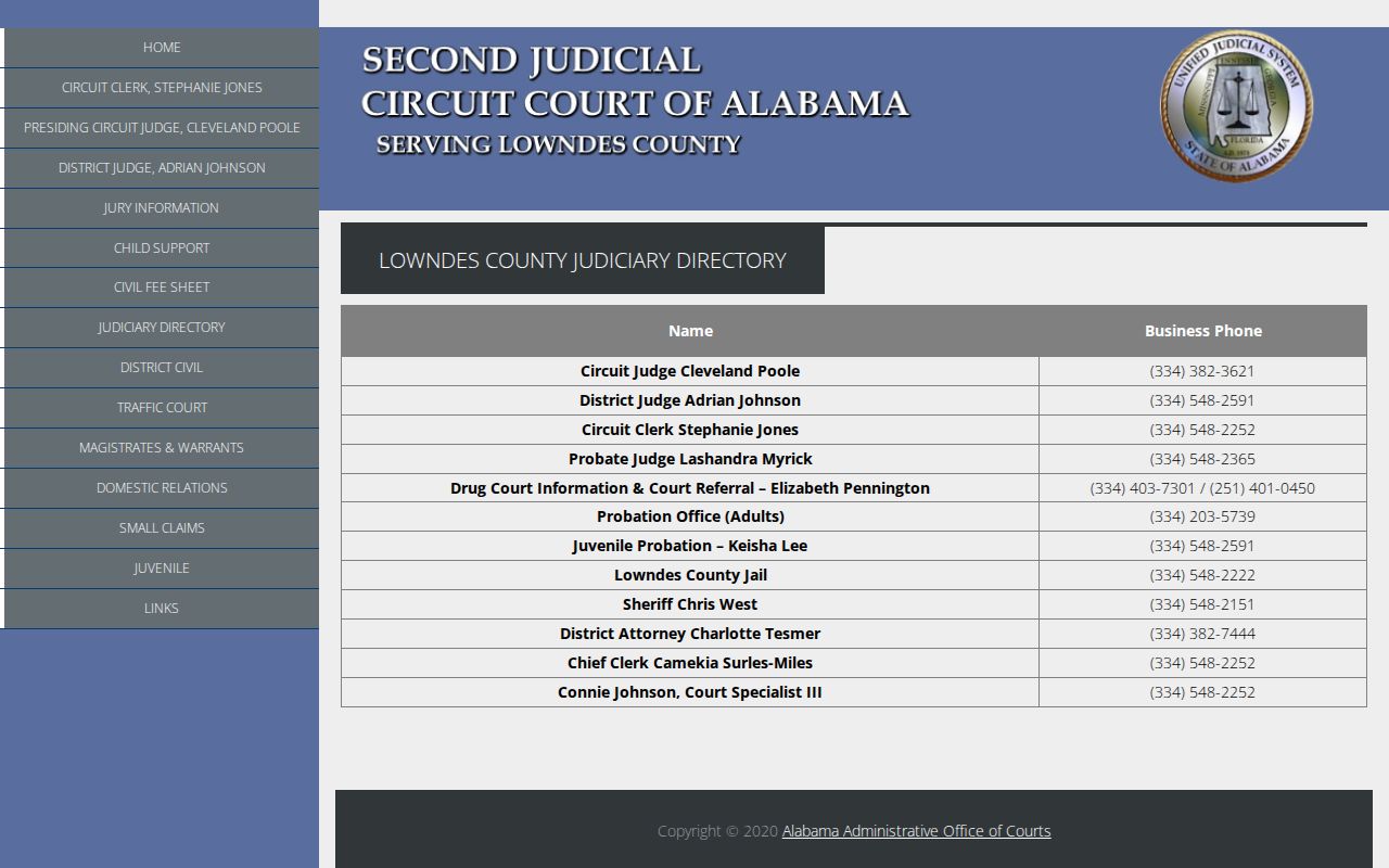 Lowndes County 72 hour release jail and court contact source