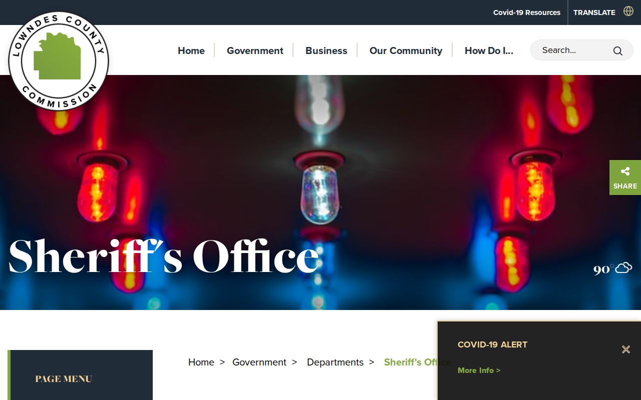Lowndes County sheriff app and release records source page
